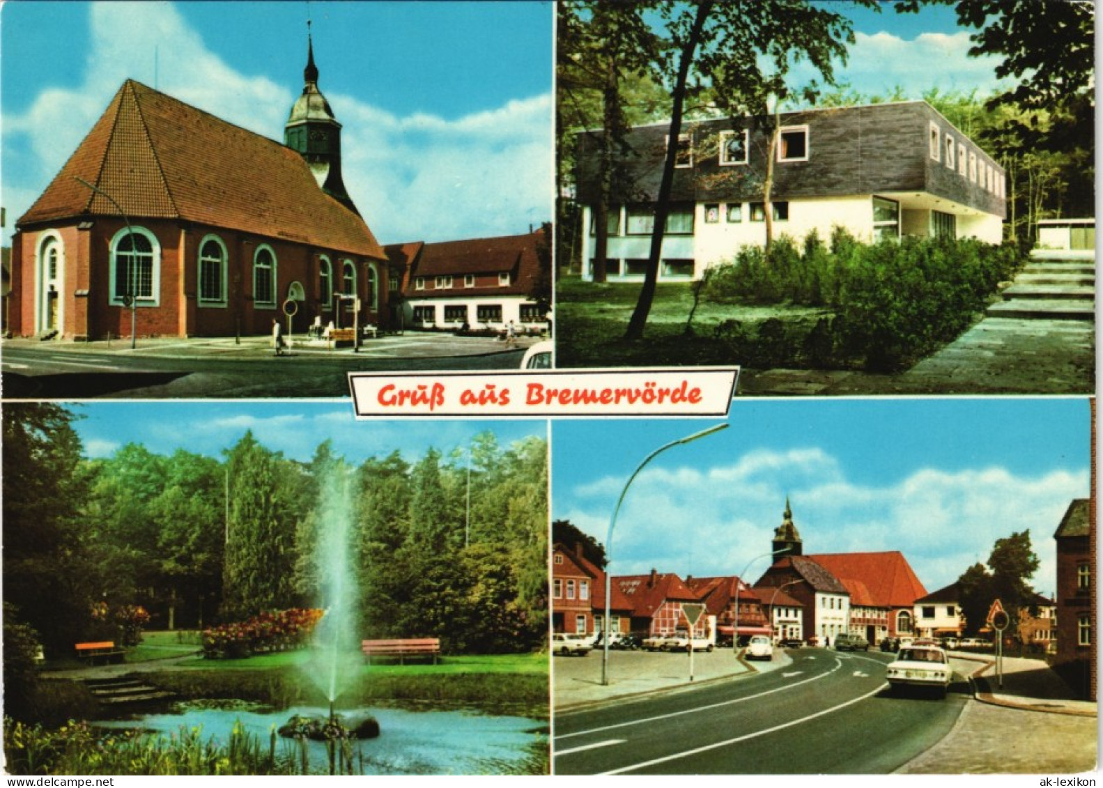 Ansichtskarte Bremervörde Kirche, Park, Straßen 1965 - Bremervörde