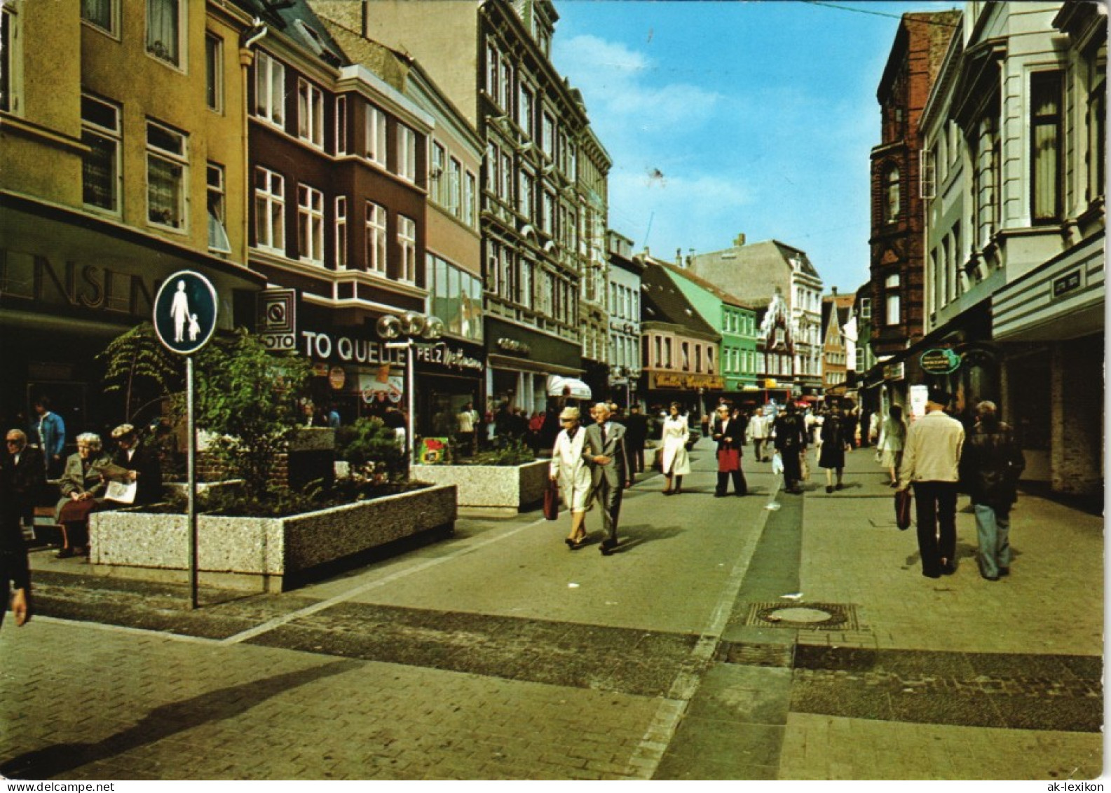 Ansichtskarte Flensburg Große Straße, Belebt - Geschäfte 1978 - Flensburg