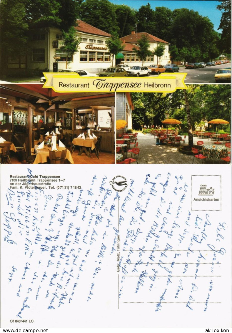 Ansichtskarte Heilbronn Restaurant Trappensee Heilbronn Innen & Außen 1980 - Heilbronn