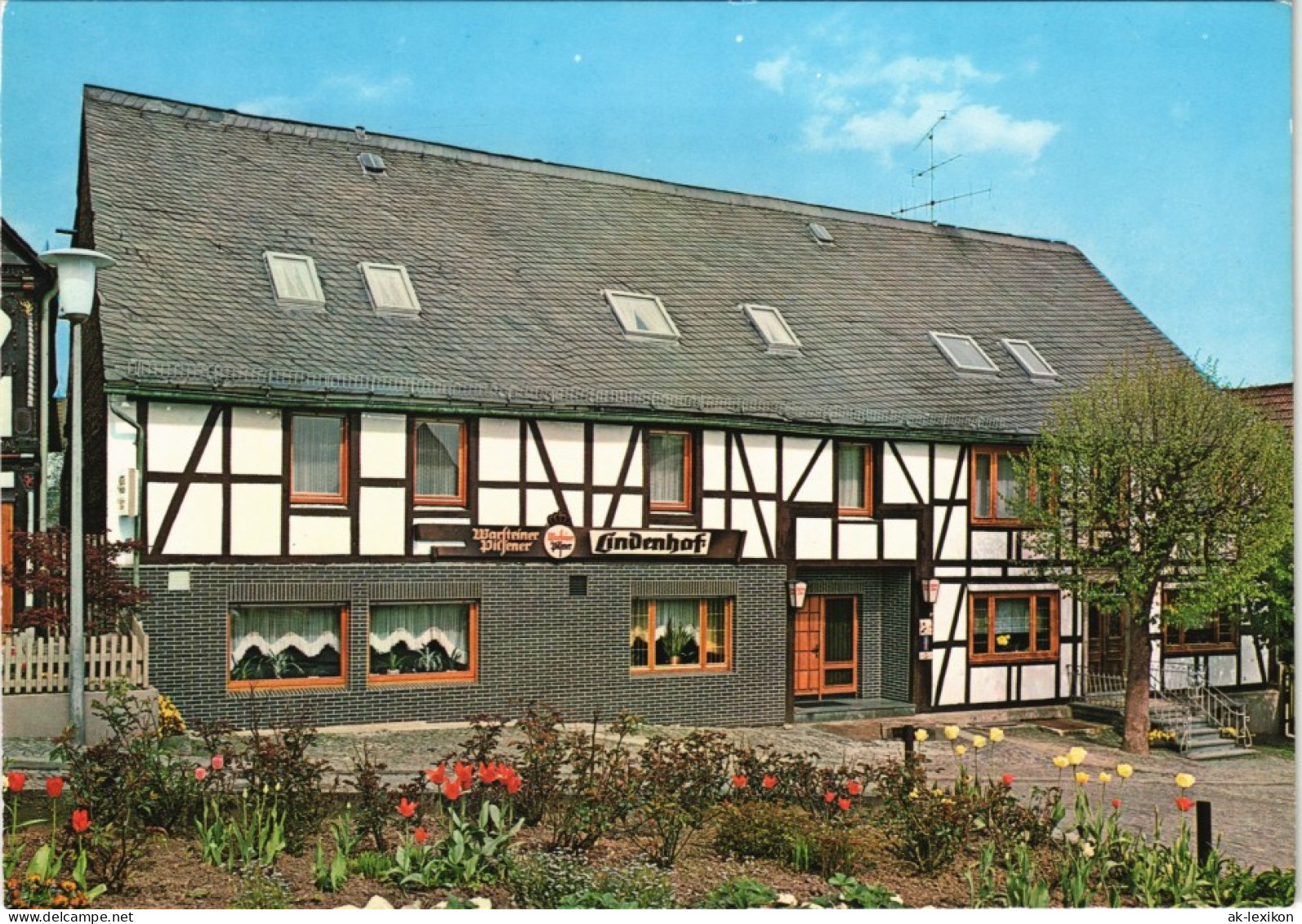 Ansichtskarte Eversberg-Meschede Hotel Pension LINDENHOF Mittelstraße 1975 - Meschede