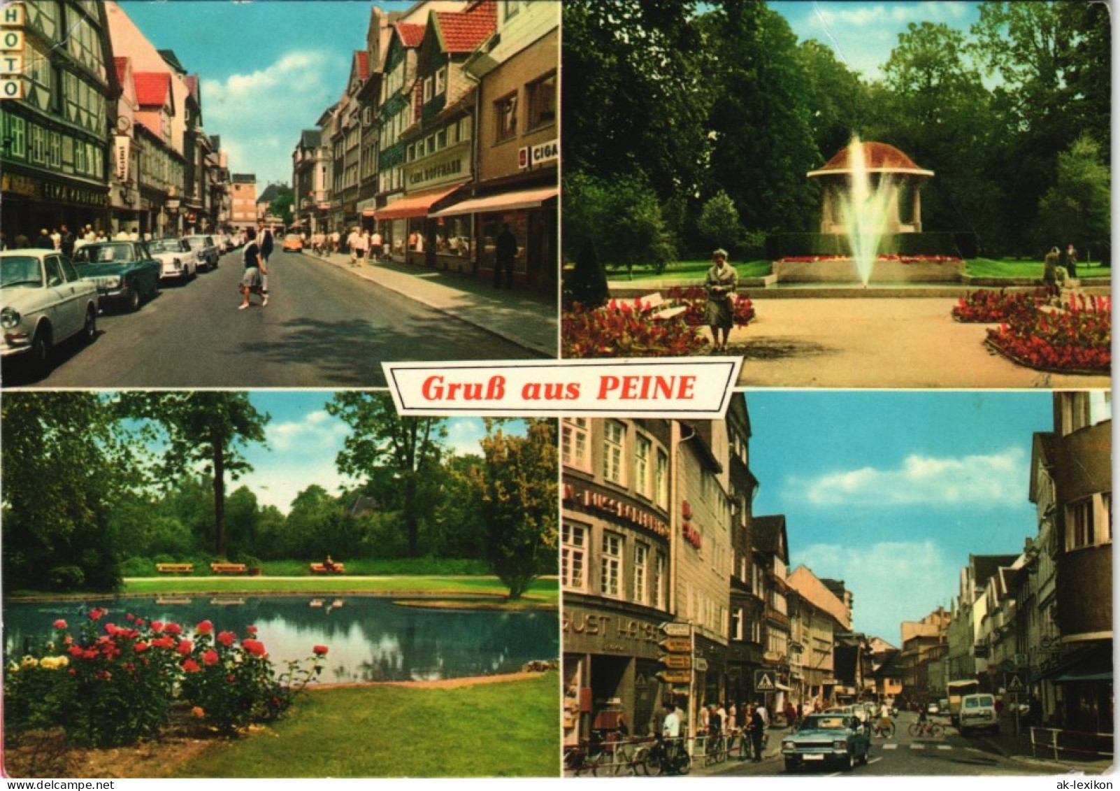 Ansichtskarte Peine 4 Bild: Parkanlagen, Straßen 1971 - Peine