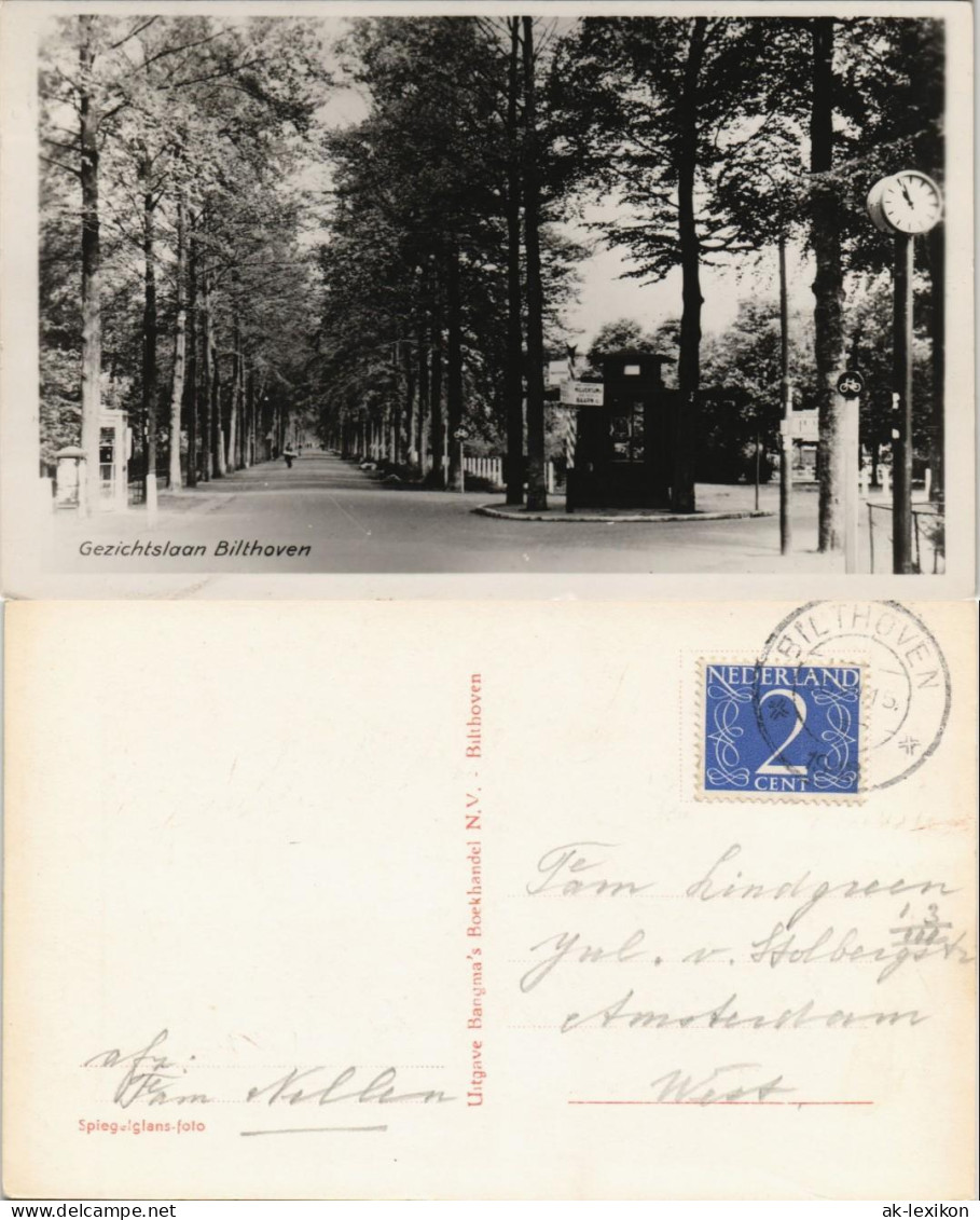 Bilthoven-De Bilt Gezichtslaan Bilthoven Strassen Partie Allee 1955 - Altri & Non Classificati