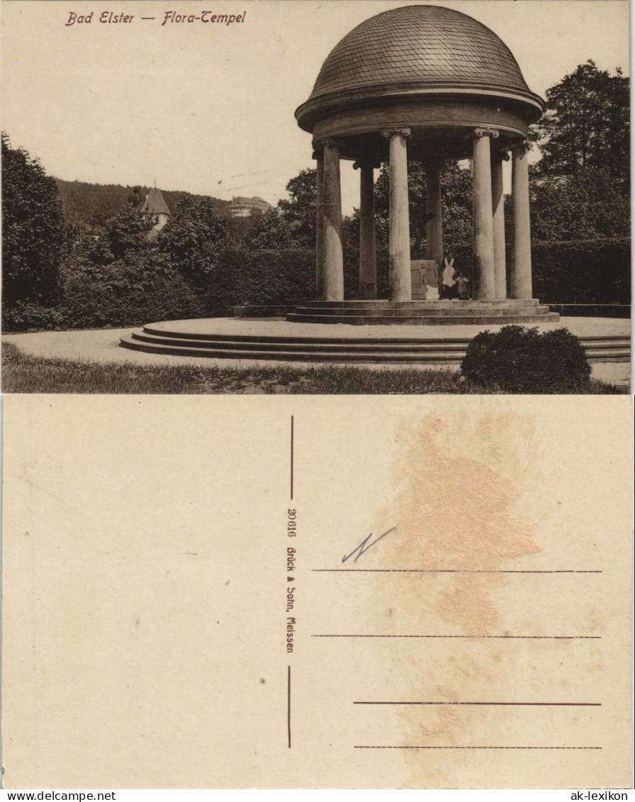 Ansichtskarte Bad Elster Flora Tempel 1915 - Bad Elster