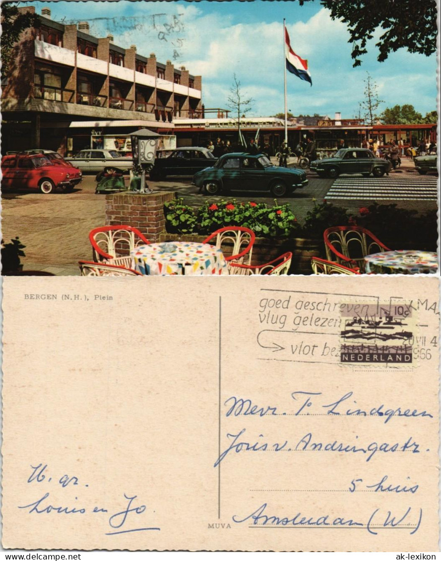 Bergen Op Zoom Ortsansicht Plein Geschäftsstrasse Autos Verkehr 1966 - Autres & Non Classés