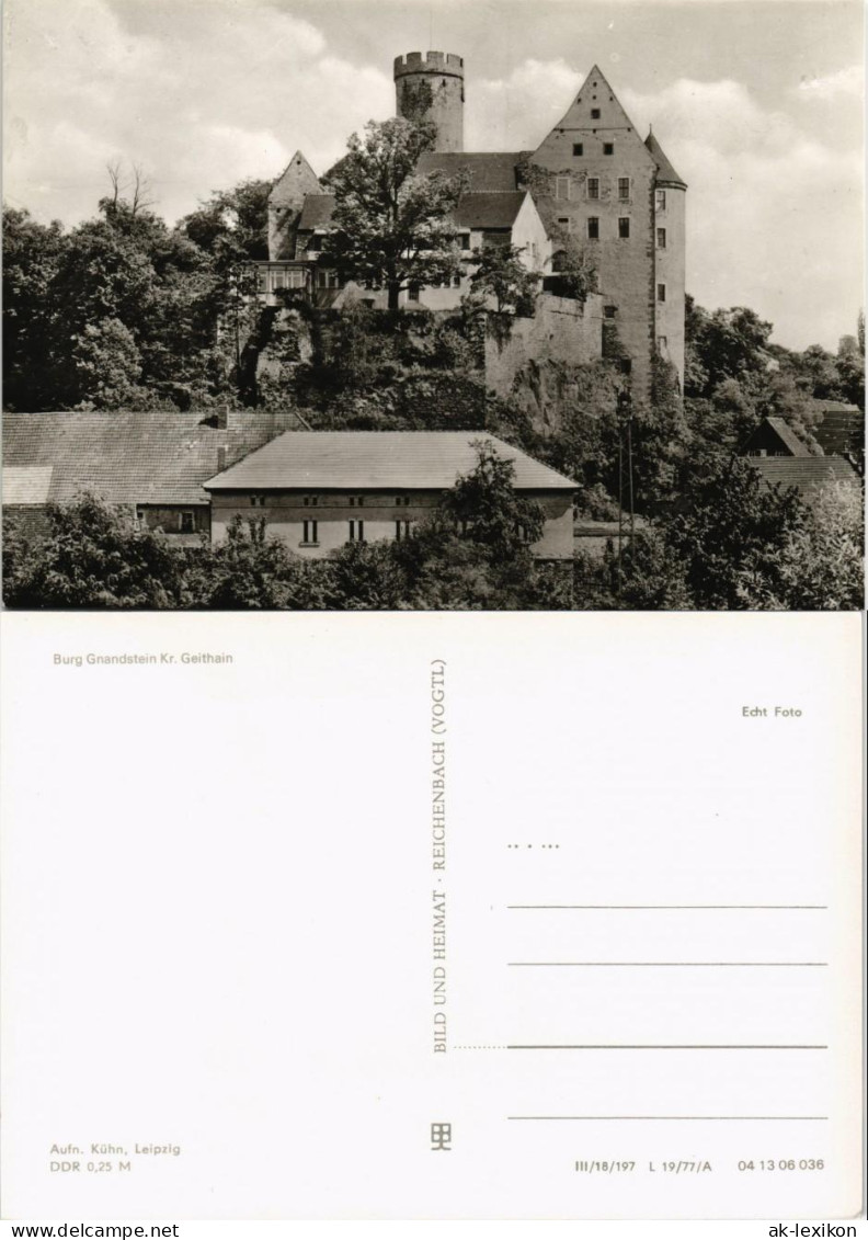 Ansichtskarte Gnandstein-Kohren-Sahlis Burg Gnandstein 1977 - Kohren-Sahlis