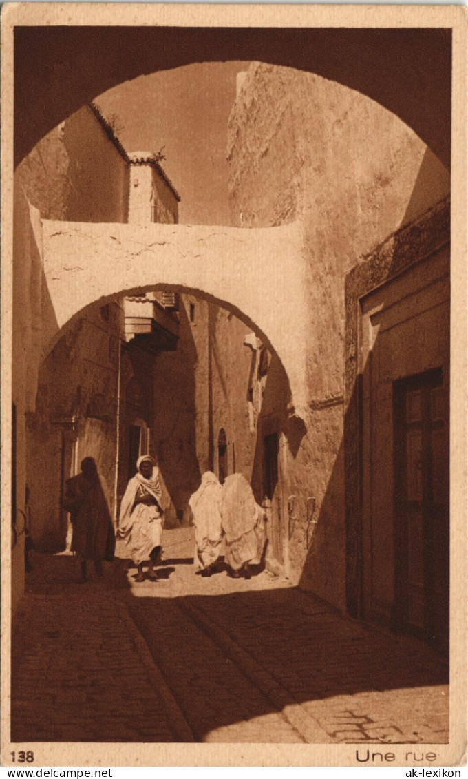 Ansichtskarte  Typen Trachten Nordafrika Straßenpartie 1929 - Non Classés