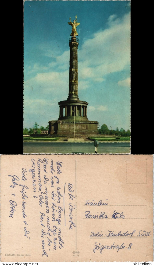 Ansichtskarte Mitte-Berlin Siegessäule 1965 - Mitte