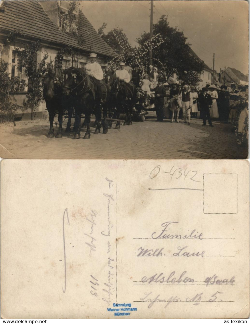 Ansichtskarte  Feiern Feste - Umzug, Pferdegespann 1922 Privatfoto - Non Classés