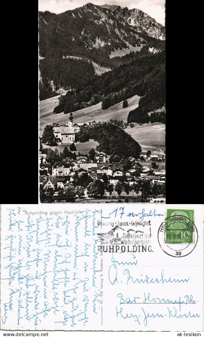 Ansichtskarte Ruhpolding Stadt Gegen Hochfelln 1958 - Ruhpolding