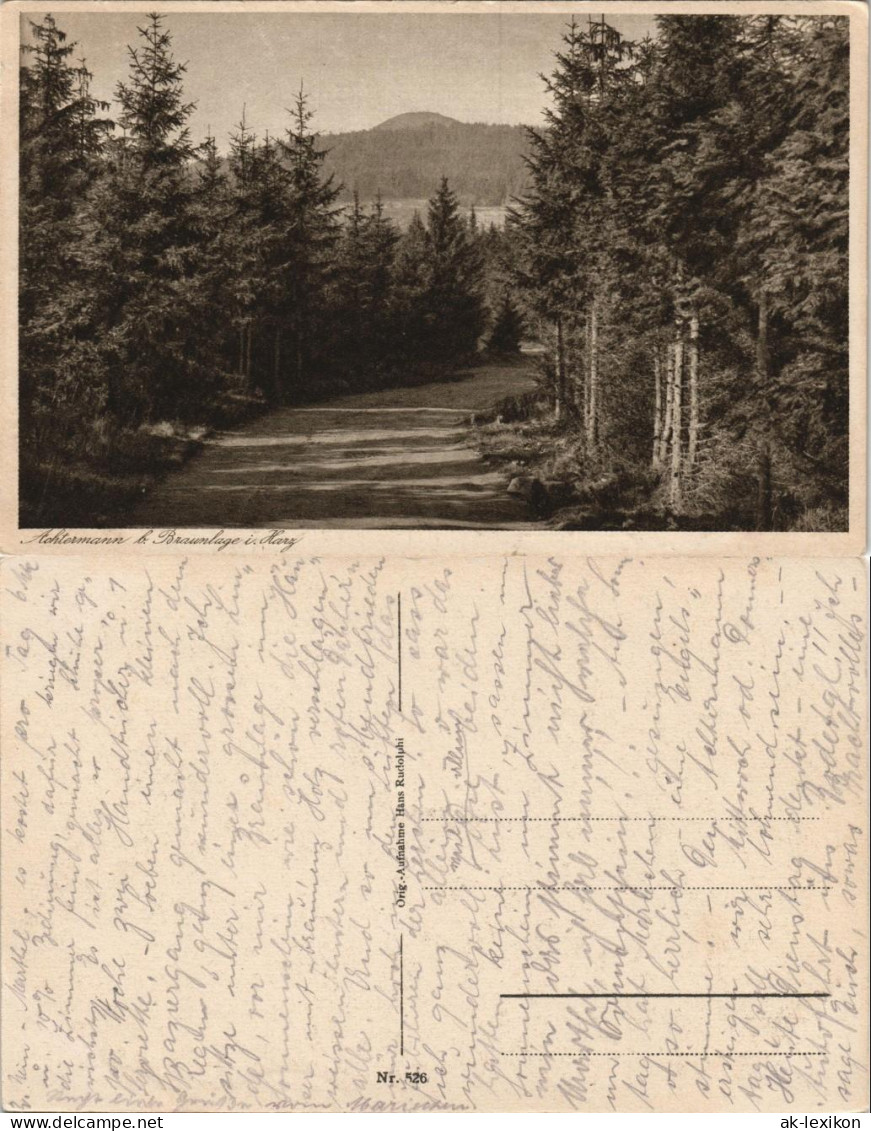 Ansichtskarte Braunlage Achtermann, Harz Panorama-Ansicht 1925 - Braunlage