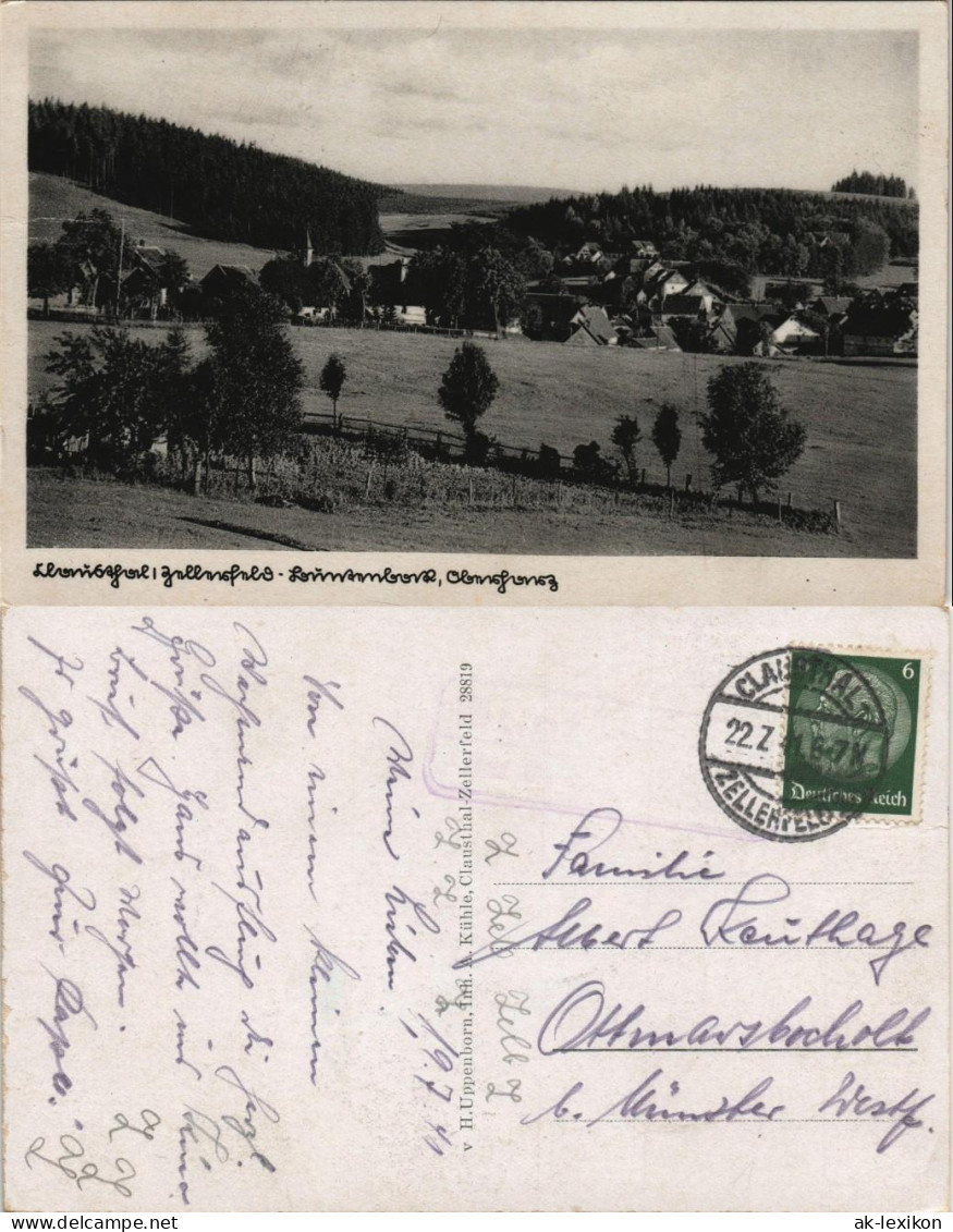 Ansichtskarte Clausthal-Zellerfeld An Der Stadt 1937 - Clausthal-Zellerfeld