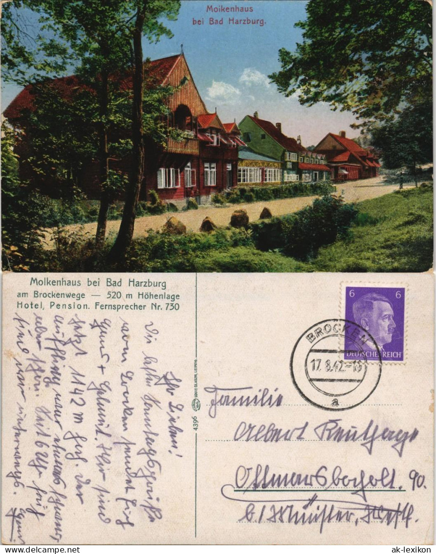 Ansichtskarte Bad Harzburg Molkenhaus - Straßenpartie 1942 - Bad Harzburg