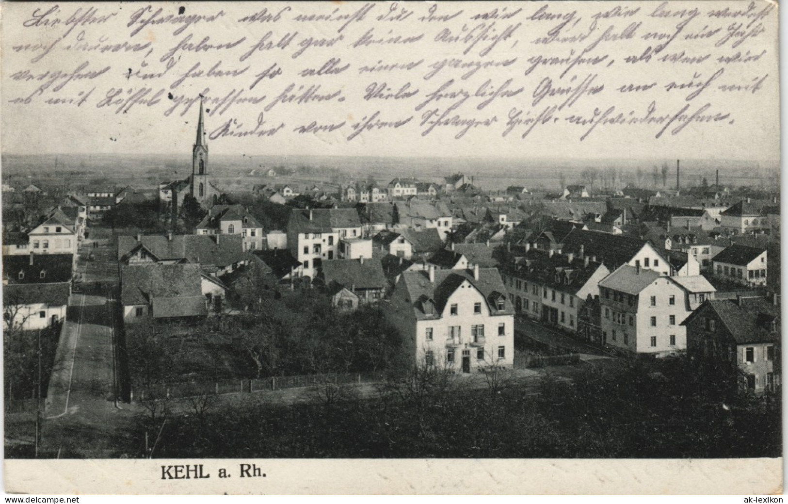 Kehl (Rhein) Partie An Der Stadt, Gel. Feldpost SB Landst.-Bat. Rosenheim 1915 - Kehl