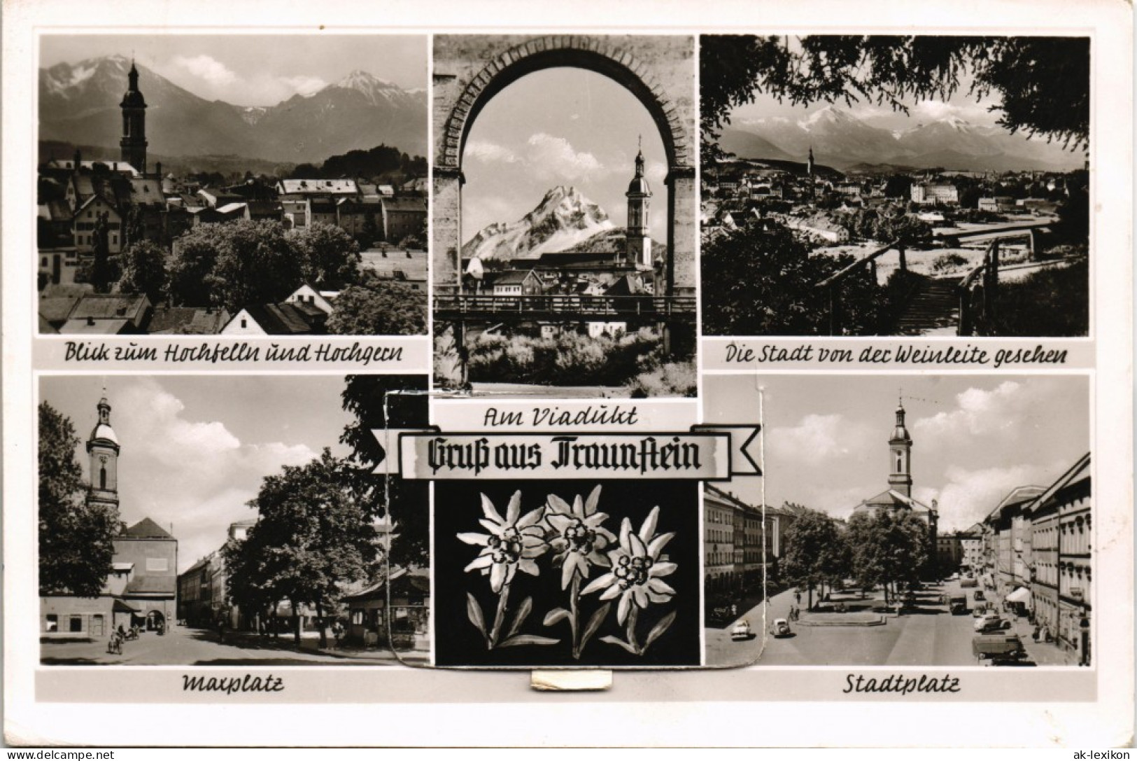 Ansichtskarte Traunstein Stadtteilansichten - Leporello 1959 - Traunstein