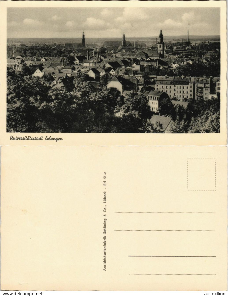 Ansichtskarte Erlangen Totale 1937 - Erlangen