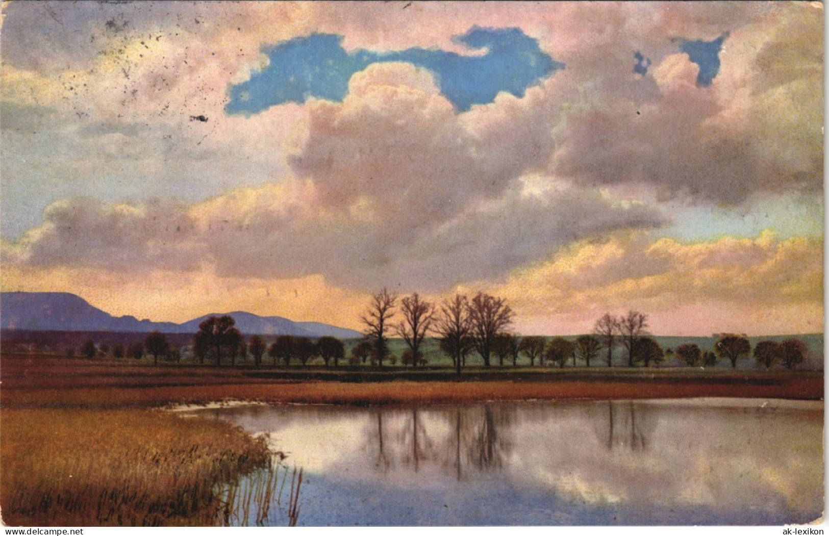 Stimmungsbild Natur Landschaft Mit Wolkenspiel Photochromiekarte 1915 - Non Classés