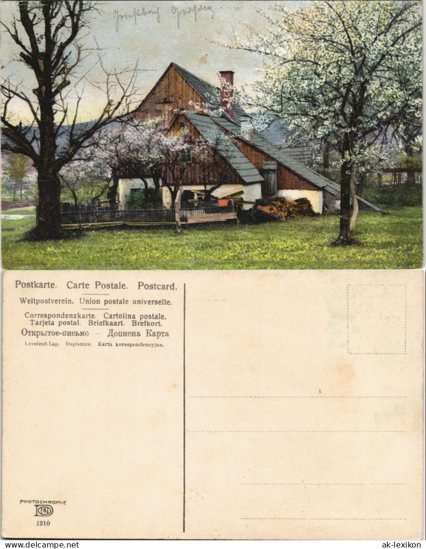 Ansichtskarte  Landschaftsmotiv Mit Haus Photochromiekarte 1910 - A Identifier