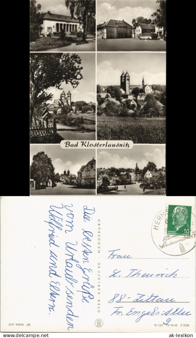 Ansichtskarte Bad Klosterlausnitz DDR Mehrbild-AK Mit 6 Foto-Ansichten 1967 - Bad Klosterlausnitz