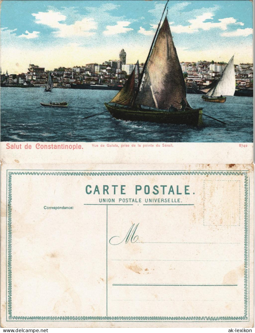 Istanbul Constantinople Vue De Galata, Prise De La Pointe Du Sérail,  1910 - Türkei