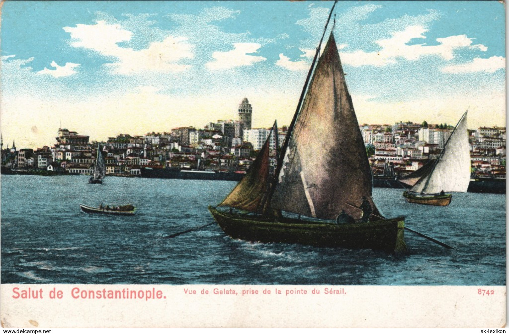 Istanbul Constantinople Vue De Galata, Prise De La Pointe Du Sérail,  1910 - Türkei
