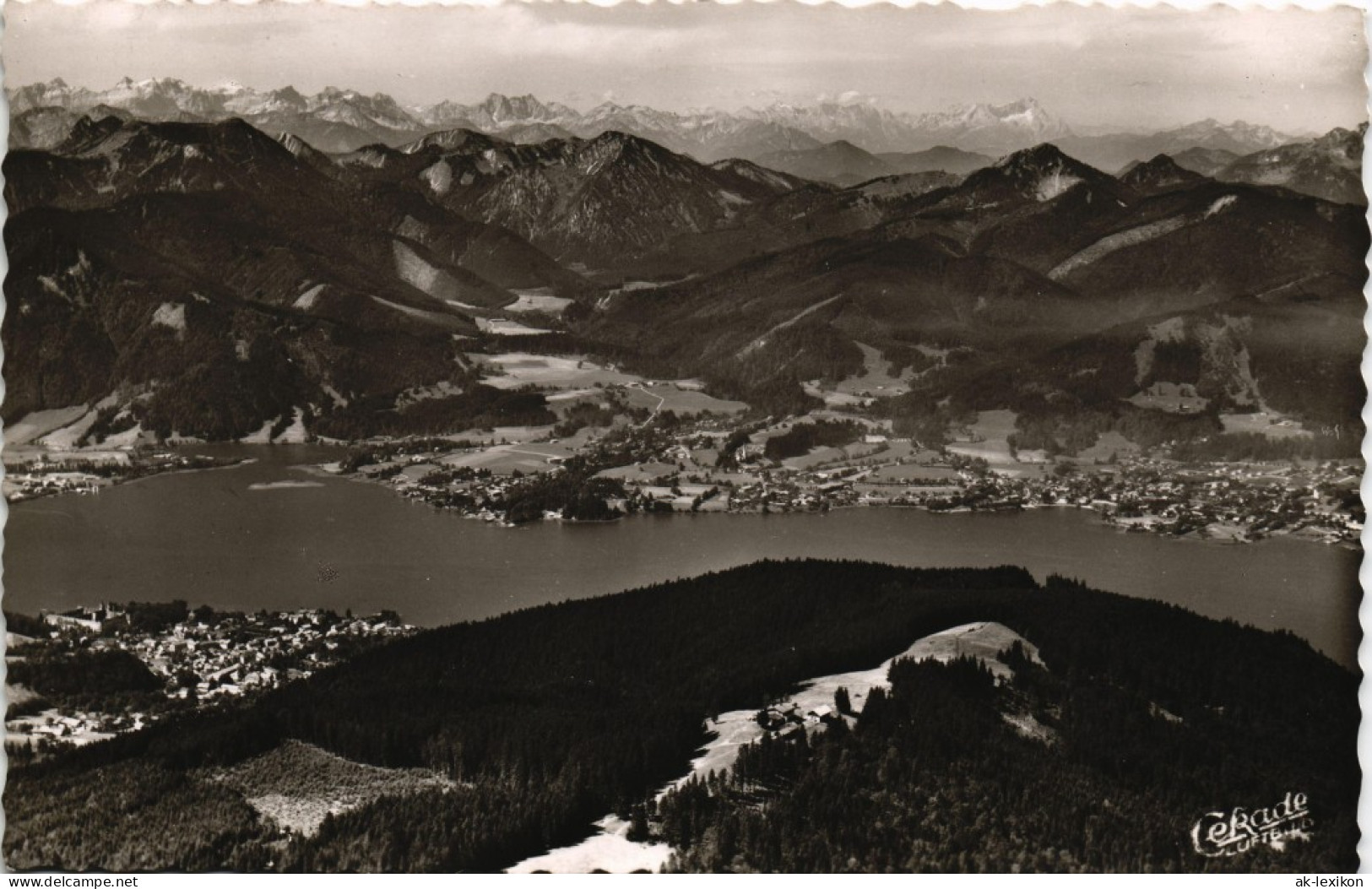 Ansichtskarte Tegernsee (Stadt) Panorama-Ansicht Neureuth Aussichtsberg 1955 - Tegernsee