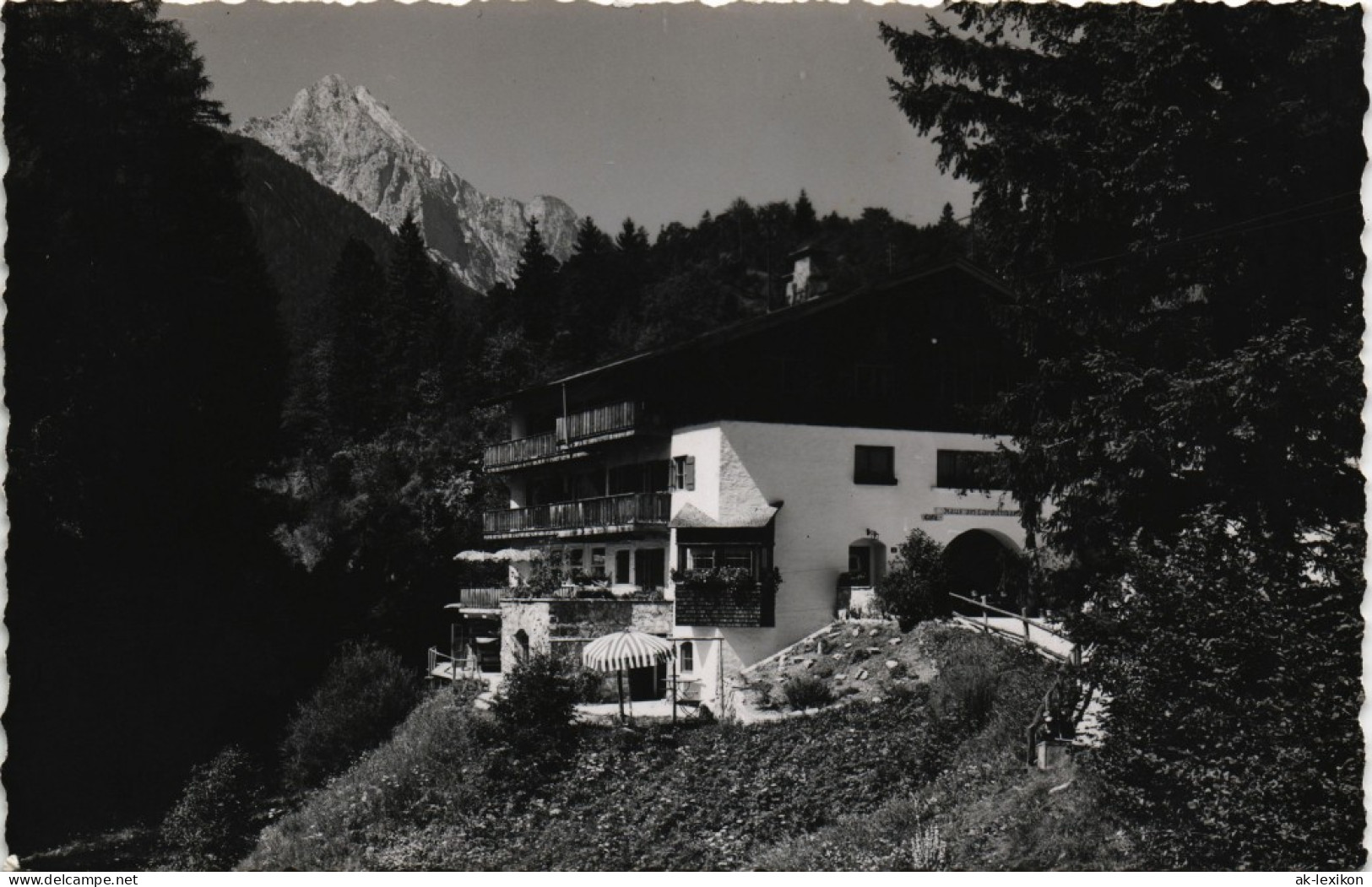 Ansichtskarte Mittenwald Pension Haus Am Lärchenhang Lauterseeweg 1960 - Mittenwald