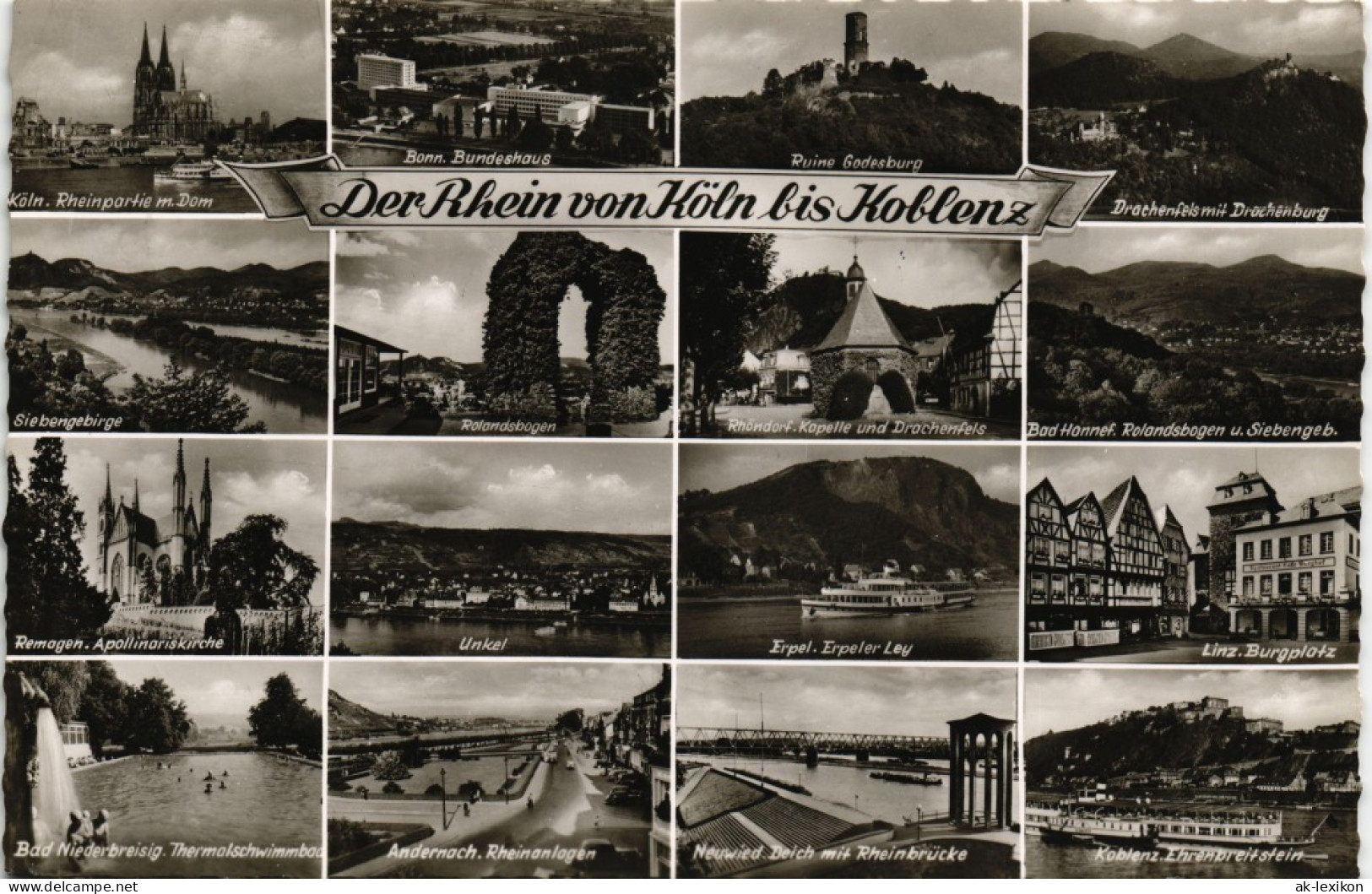 Ansichtskarte  Mehrbild-AK Der Rhein Von Köln Bis Koblenz 1961 - Non Classés