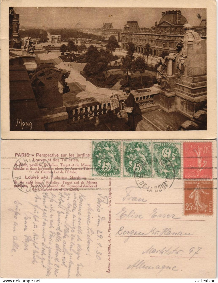 CPA Paris Perspective Sur Les Jardins 1930 - Sonstige & Ohne Zuordnung