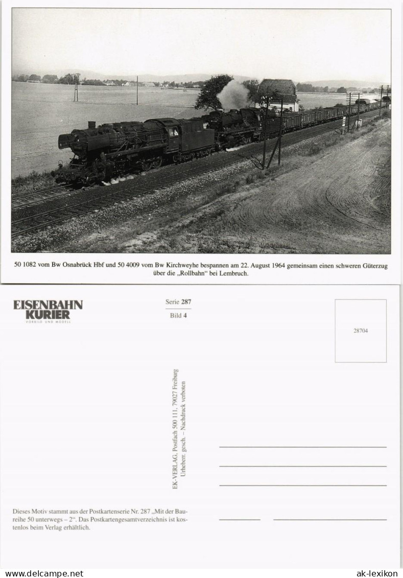 Ansichtskarte  Eisenbahn Lokomotive Anno 1964 Güterzug Bei Lembruch 1980 - Eisenbahnen