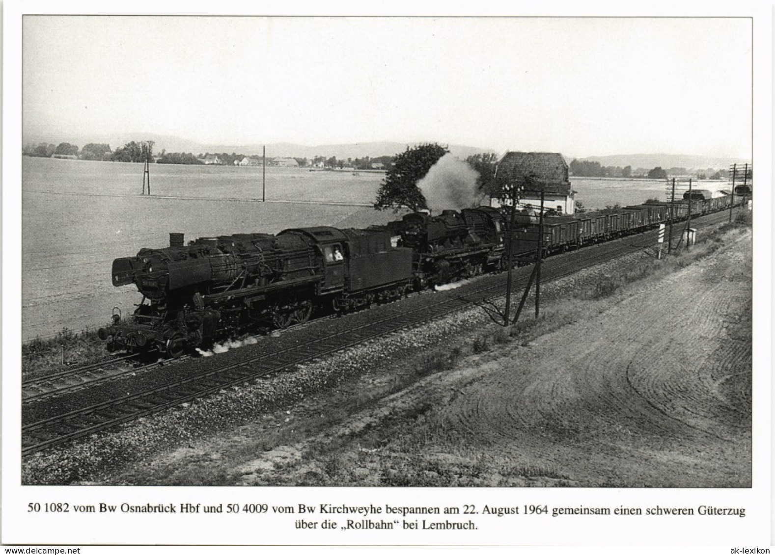 Ansichtskarte  Eisenbahn Lokomotive Anno 1964 Güterzug Bei Lembruch 1980 - Eisenbahnen