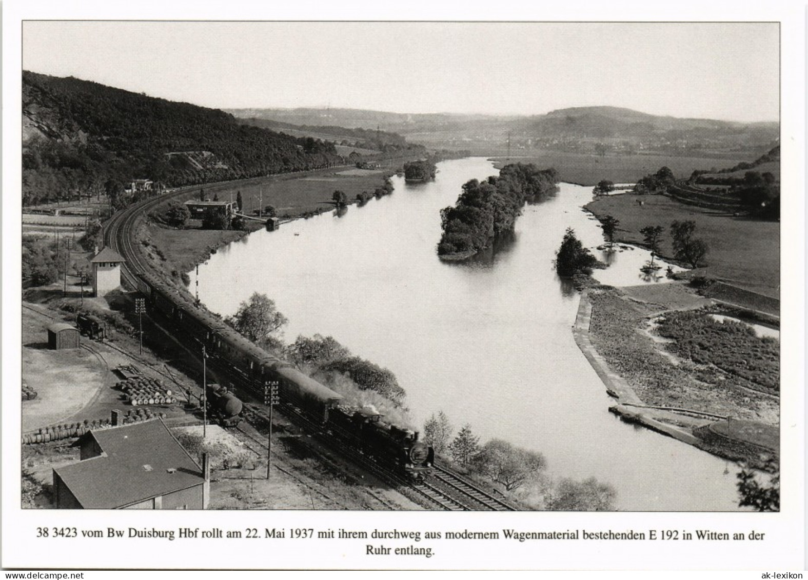 Eisenbahn Zug Lokomotive Anno 1937 Dampflok Bei Witten A.d. Ruhr 1980 - Eisenbahnen