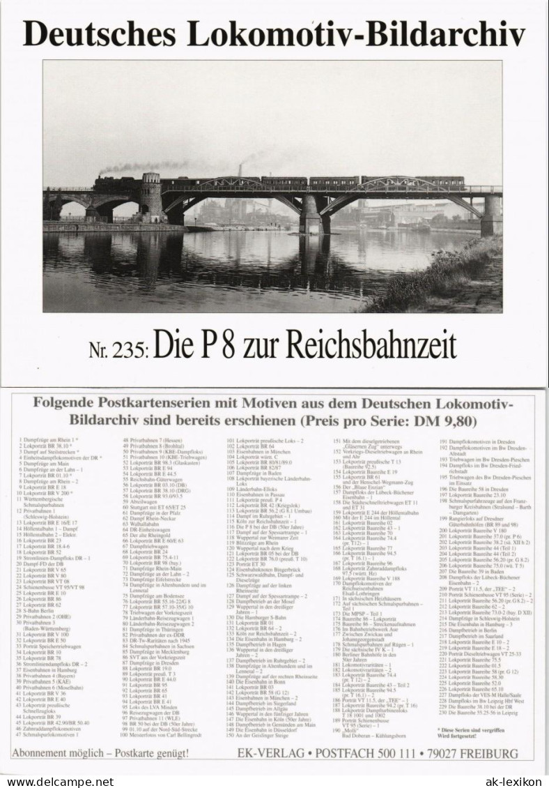 Ansichtskarte  Verkehr/KFZ - Eisenbahn/Zug/Lokomotive Deckblatt 1999 - Trains