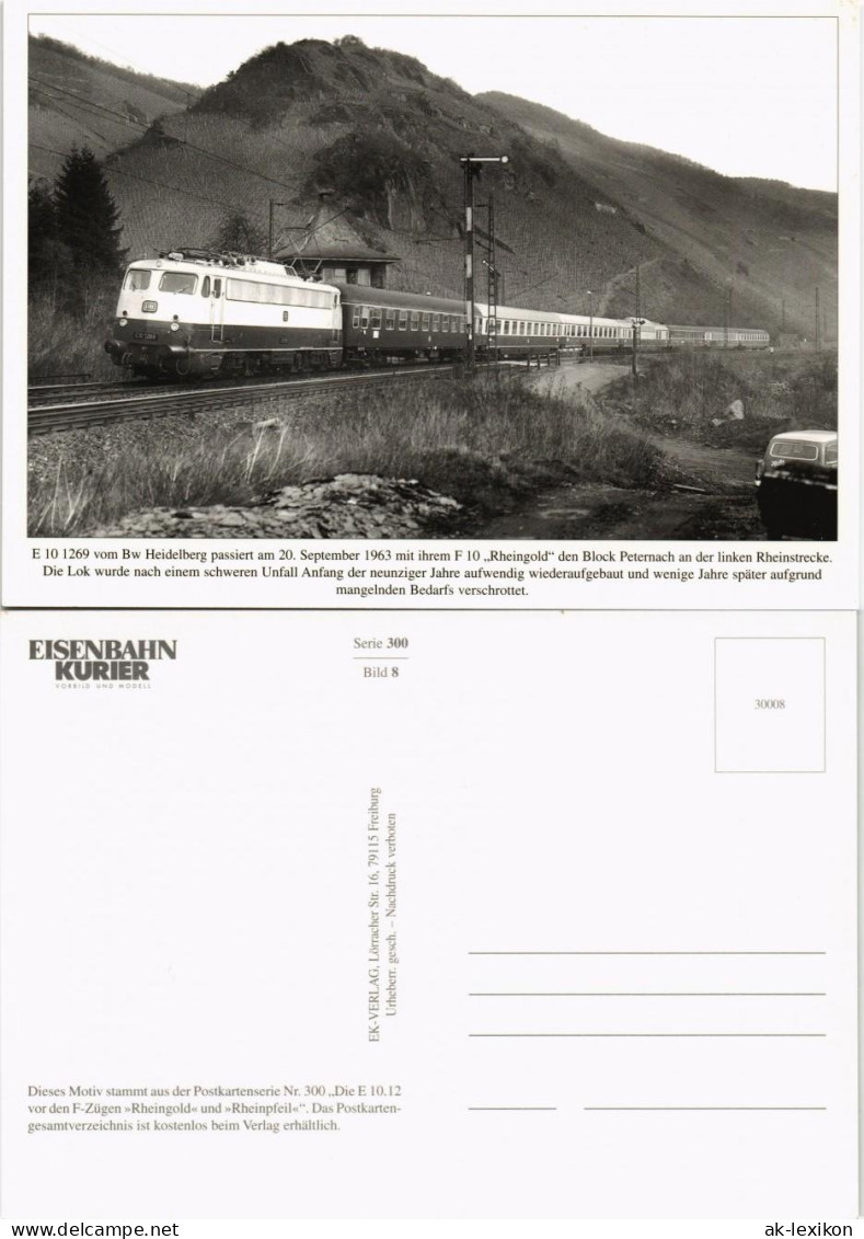 E-Lok Vom Bw Heidelberg Passiert 1963  "Rheingold“ Peternach Rheinstrecke 1980 - Eisenbahnen