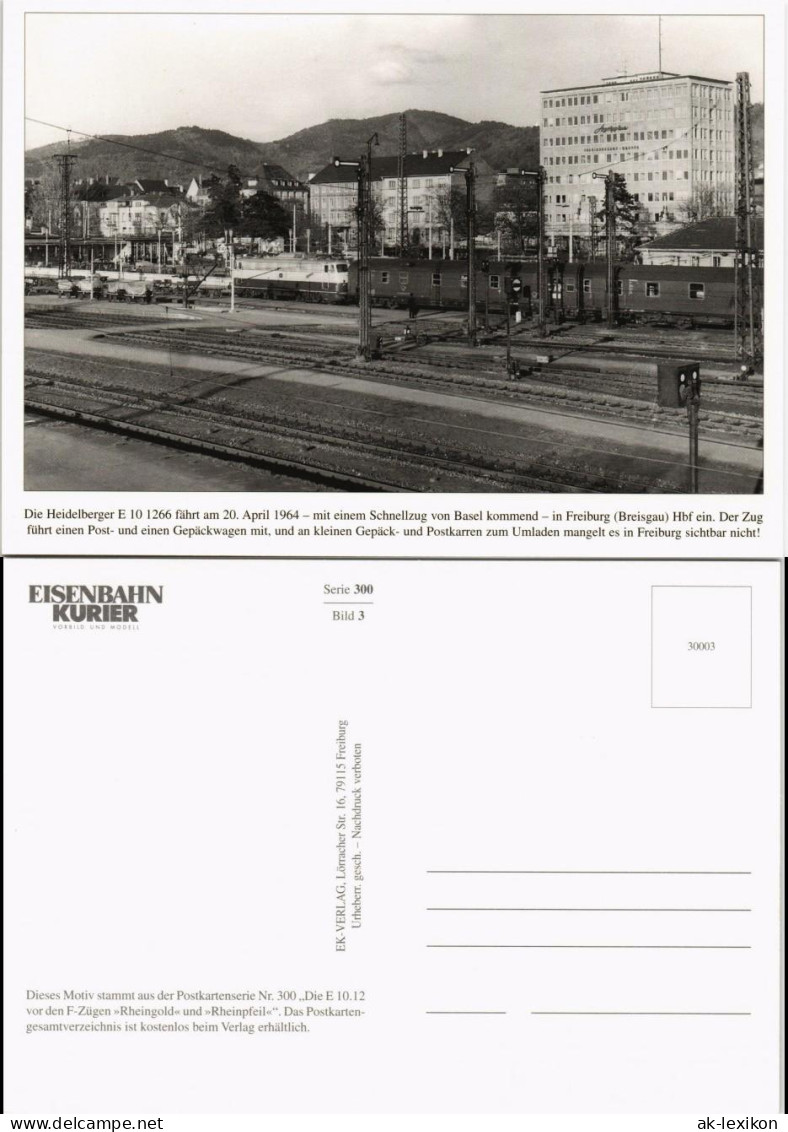 Heidelberger E 10 Anno 1964 Schnellzug Am Freiburg (Breisgau) Hbf. 1980 - Eisenbahnen