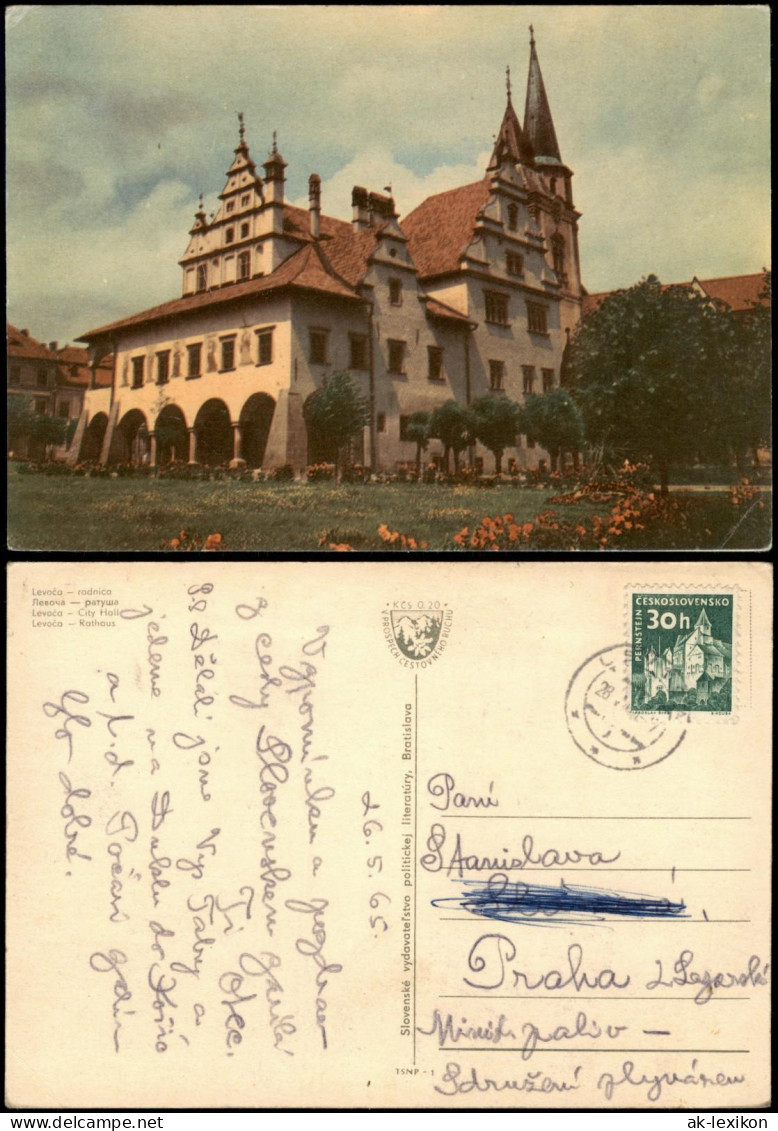 Postcard Leutschau Levoča (Löcse) Rathaus Radnica Town Hall 1965 - Slowakei