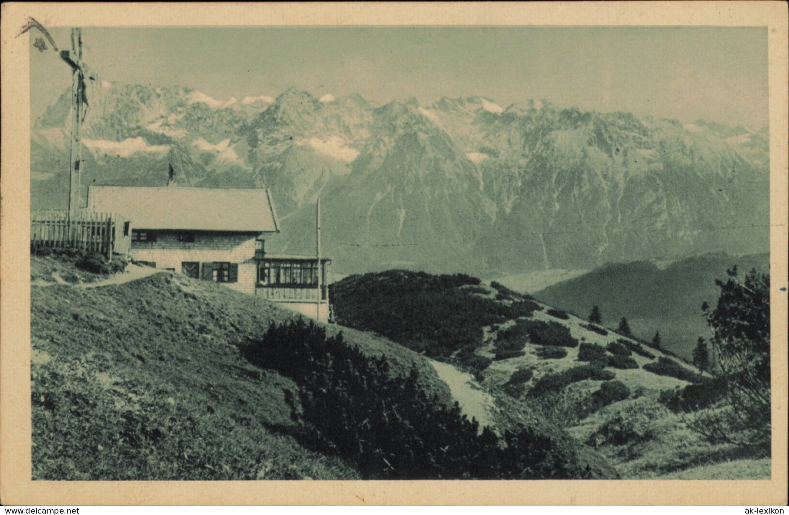 Ansichtskarte Mittenwald Alpen Wankhaus (1780 M) Gegen Karwendel 1930 # - Garmisch-Partenkirchen