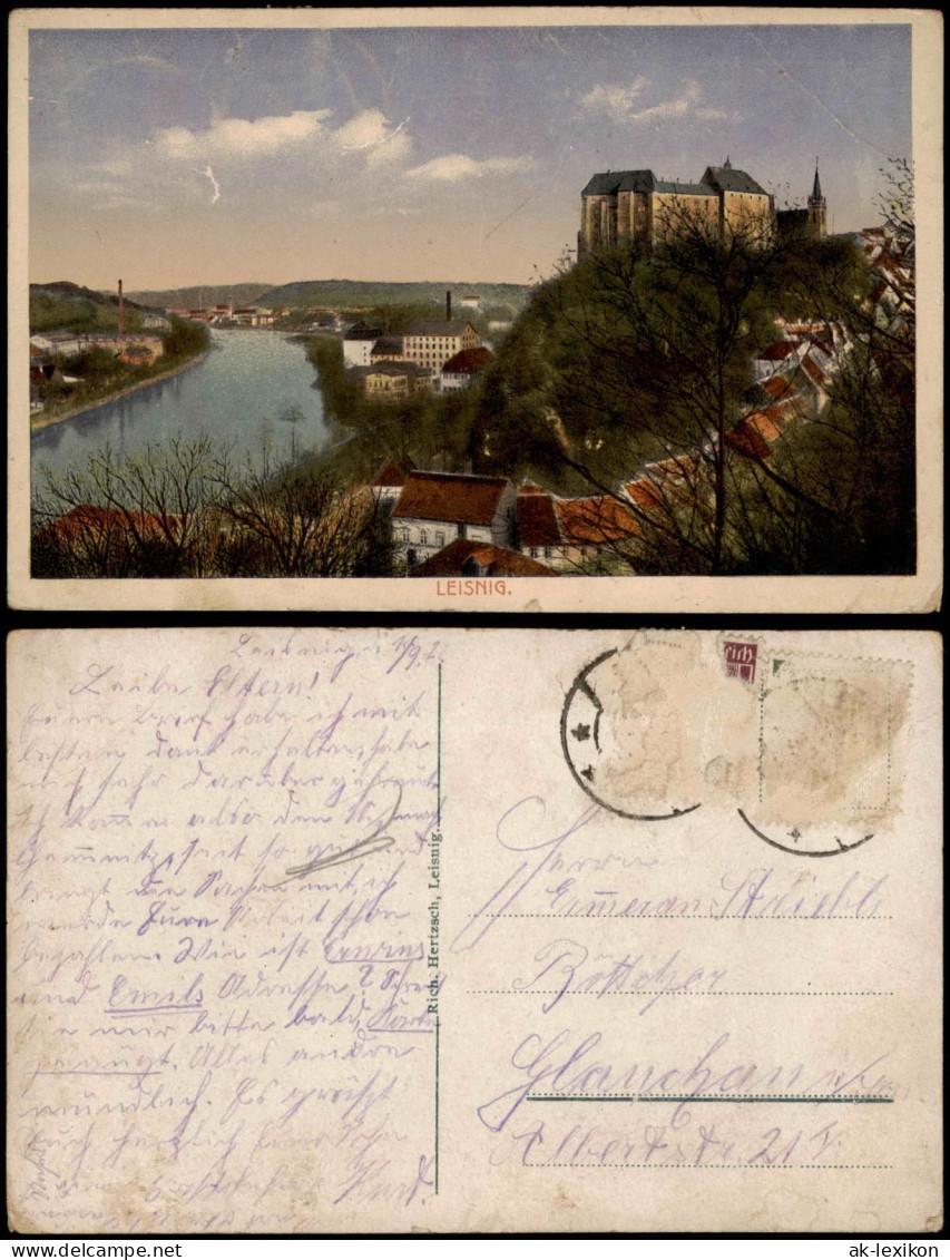 Ansichtskarte Leisnig Panorama-Ansicht 1922 - Leisnig