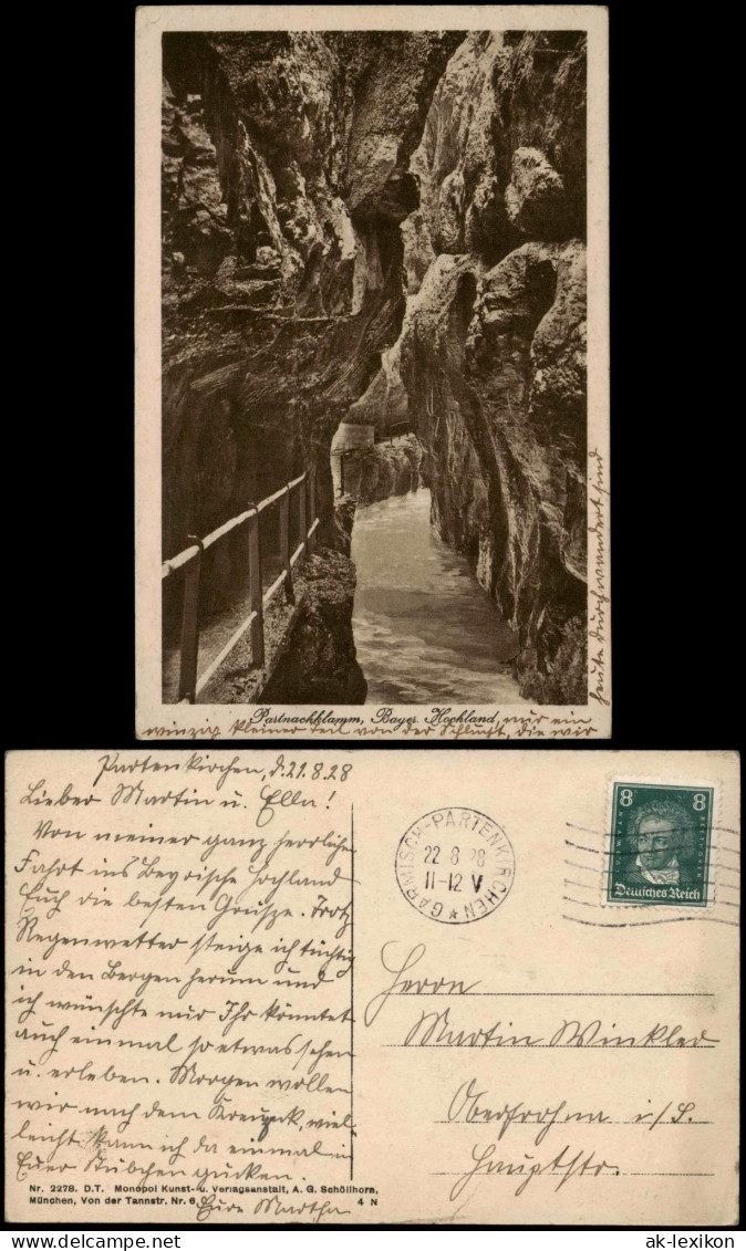 Garmisch-Partenkirchen Partnachklamm Im Bayer. Hochland Bayern 1928 - Garmisch-Partenkirchen