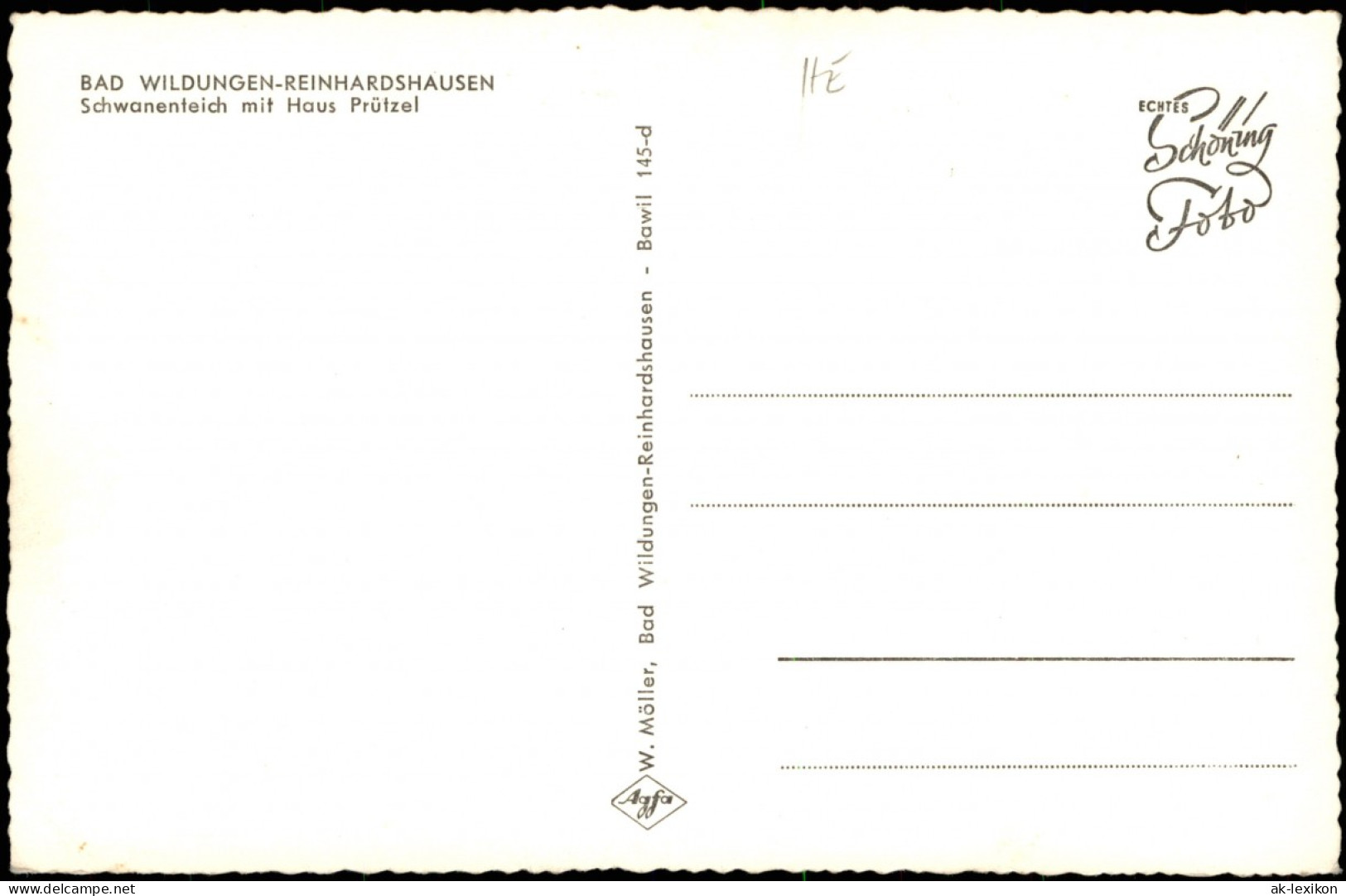 Ansichtskarte  Rheinhardshausen , Schwanenteich Haus Pützel 1963 - Zonder Classificatie