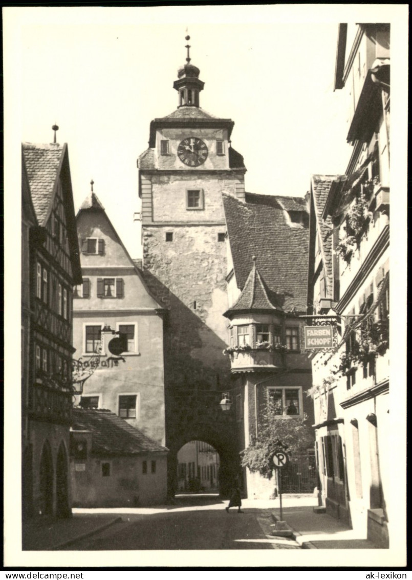 Rothenburg Ob Der Tauber Weißer Turm - Geschäft Farben Schopf 1954 - Rothenburg O. D. Tauber