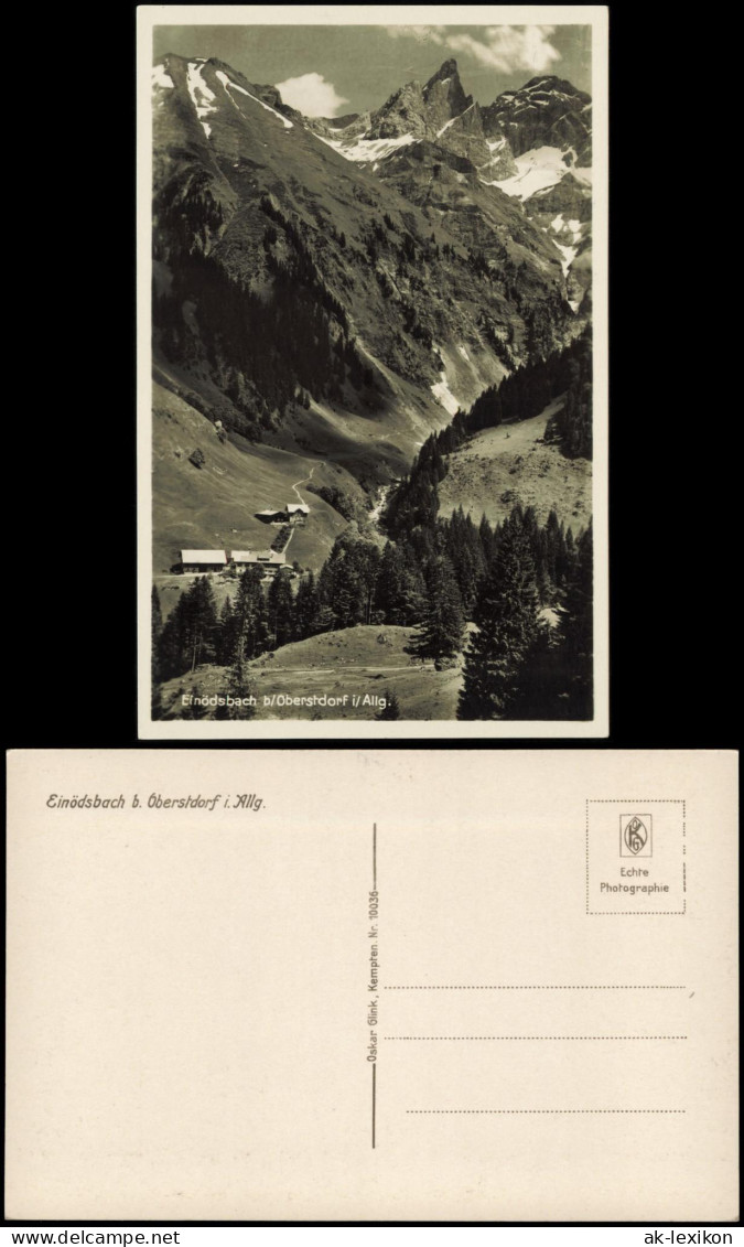 Einödsbach-Oberstdorf (Allgäu) Panorama-Ansicht Mit Allgäuer Bergen 1940 - Oberstdorf