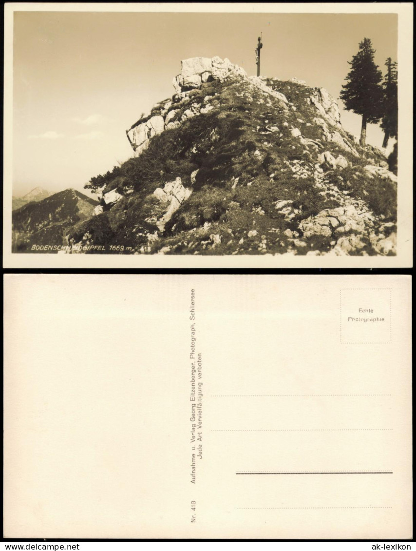 Ansichtskarte  Alpen (Allgemein) Bodenschneid-Gipfel 1940 - Non Classés