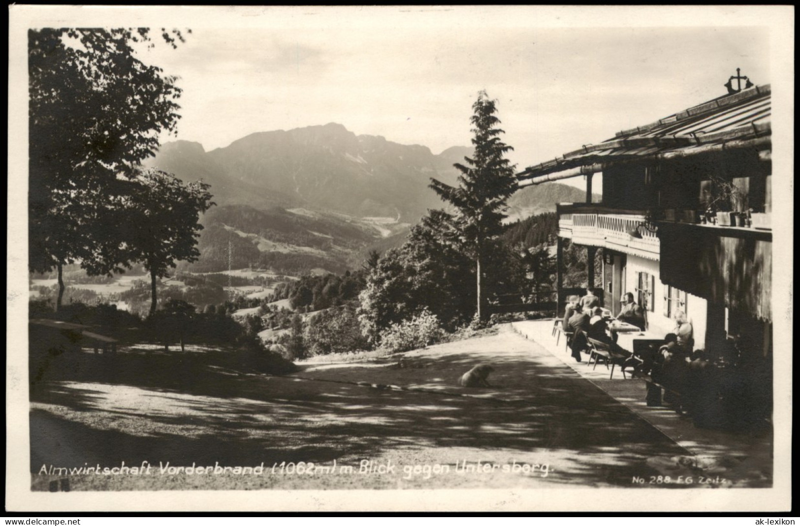 Ansichtskarte Berchtesgaden Almwirtschaft Vorderbrand 1929 - Berchtesgaden