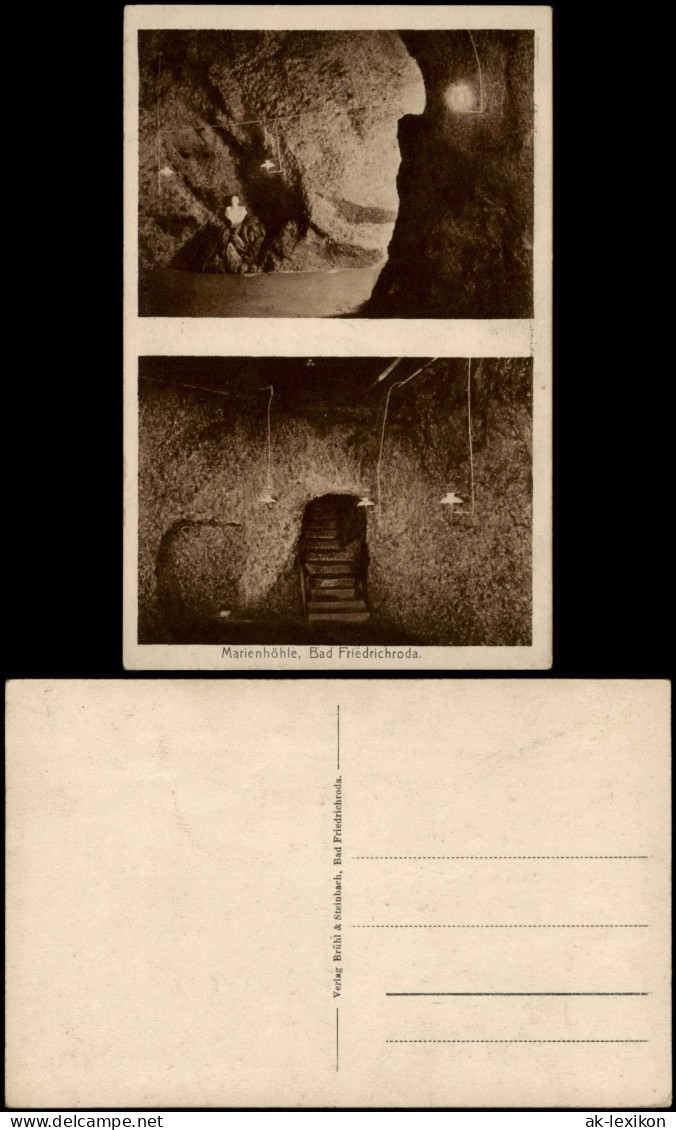 Ansichtskarte Friedrichroda 2 Bild Marienhöhle 1928 - Friedrichroda