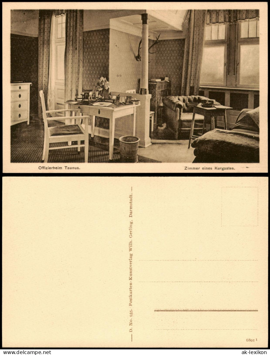 Falkenstein-Königstein (Taunus) Offizierheim Taunus. Zimmer  Kurgastes. 1915 - Königstein