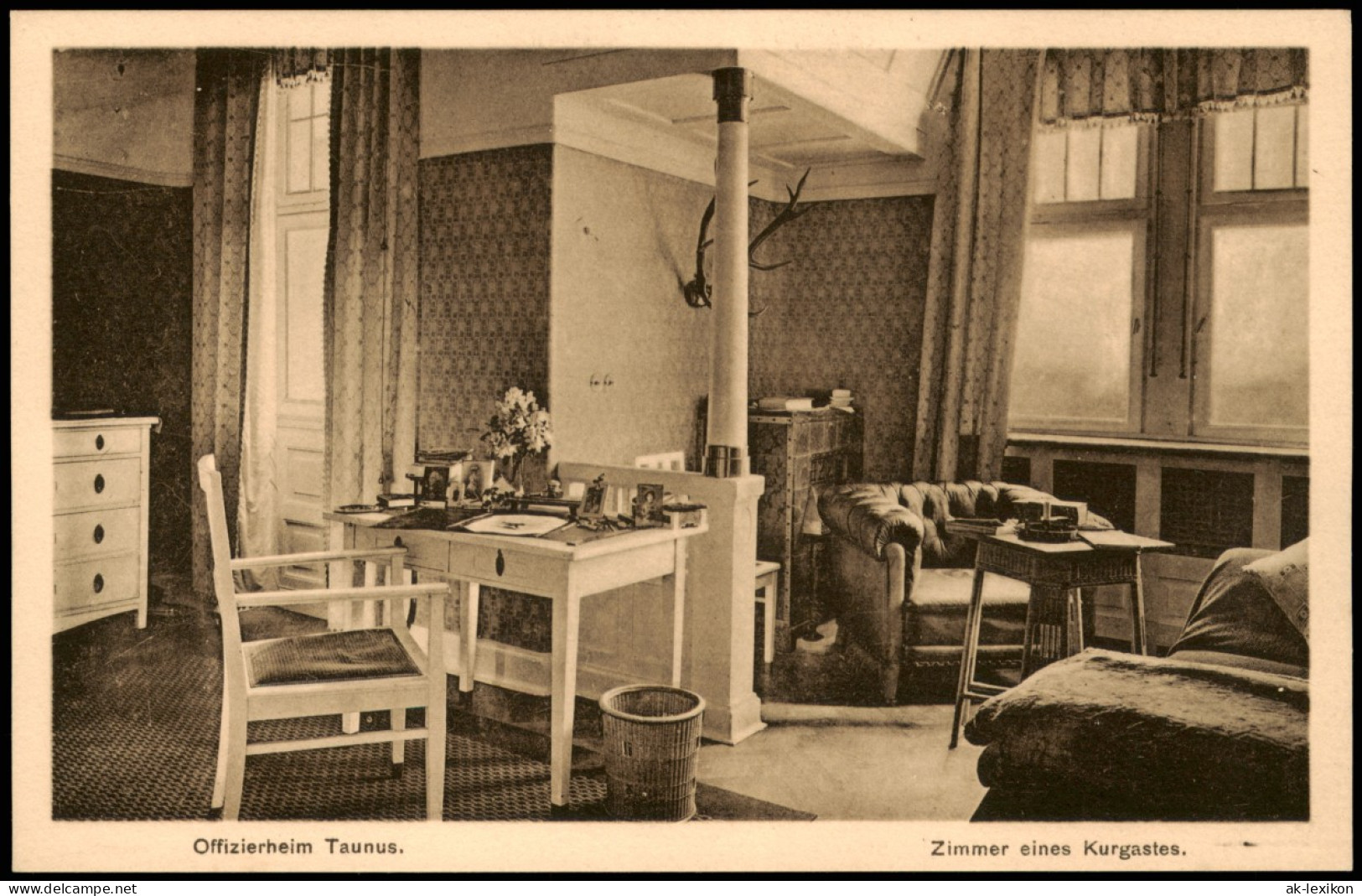 Falkenstein-Königstein (Taunus) Offizierheim Taunus. Zimmer  Kurgastes. 1915 - Koenigstein