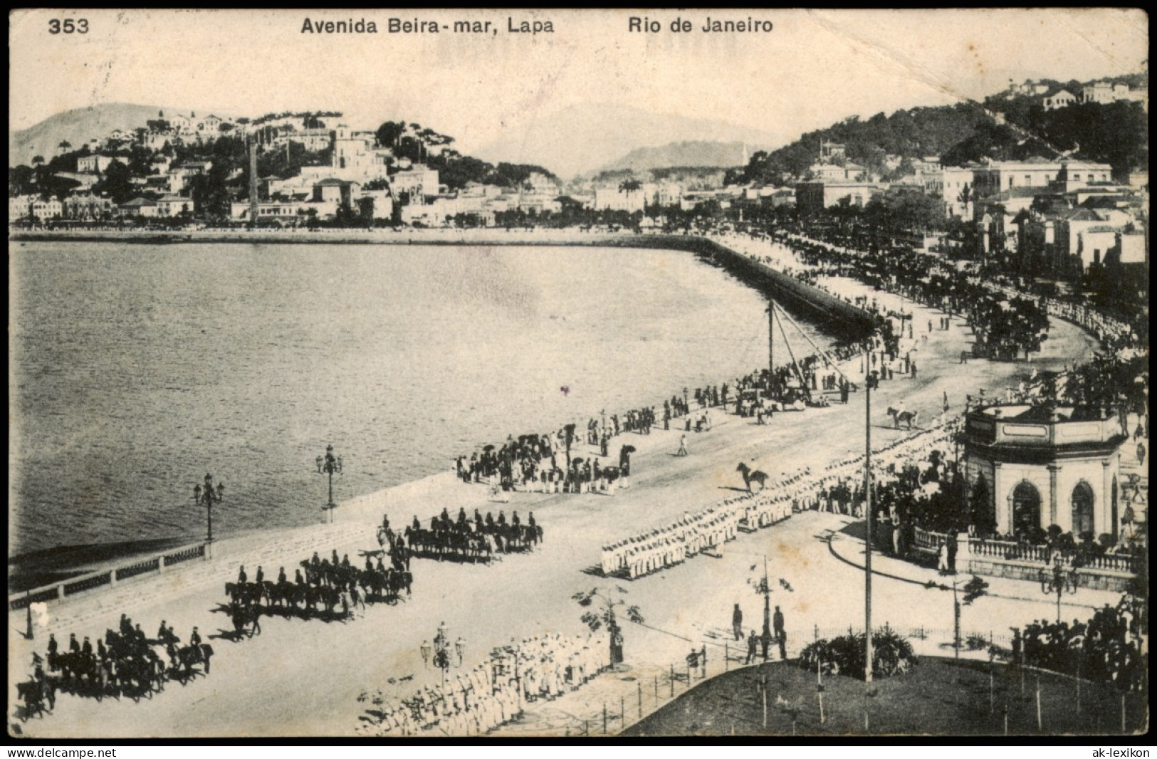 Postcard Rio De Janeiro Avenida Beira - Mar, Lapa 1912 - Rio De Janeiro