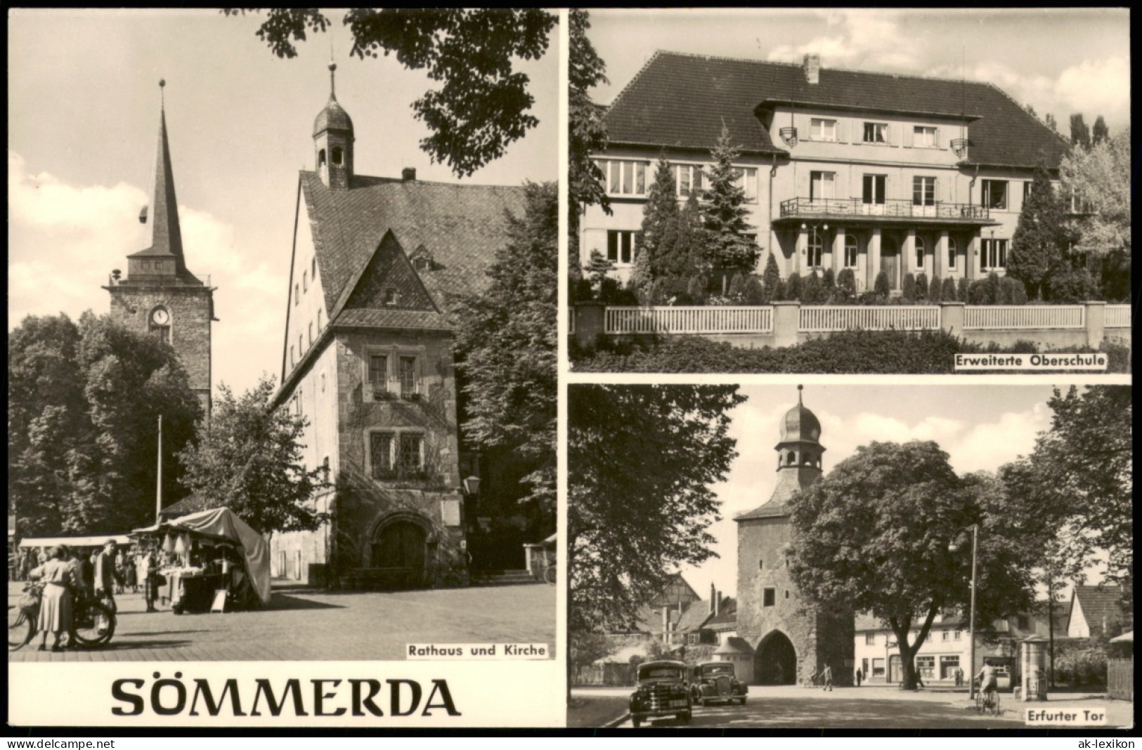 Sömmerda  Mehrbild Rathaus Kirche Erweiterte Oberschule Erfurter Tor 19565/1964 - Sömmerda