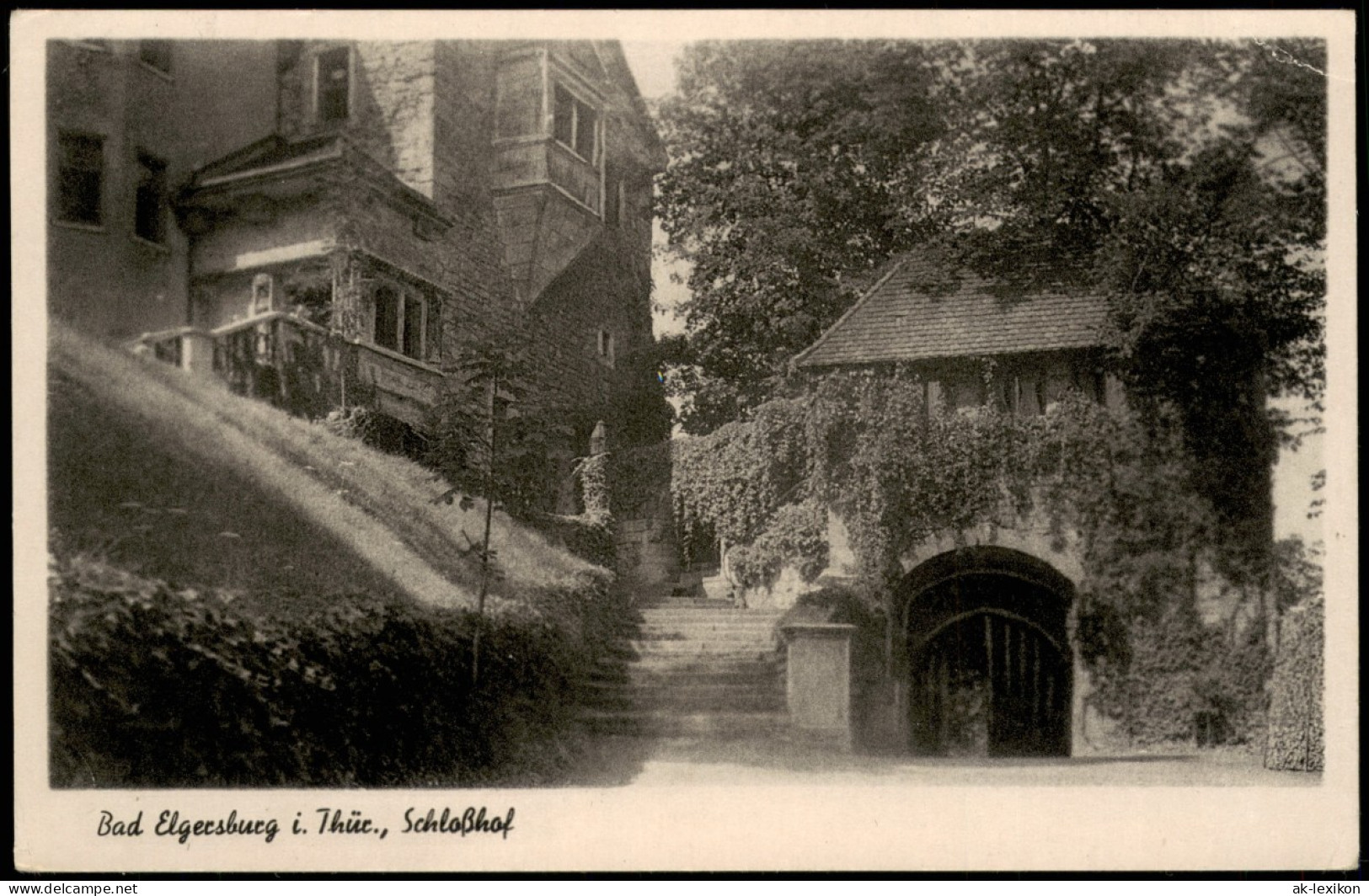 Ansichtskarte Elgersburg Schloss Schloßhof 1952 - Elgersburg