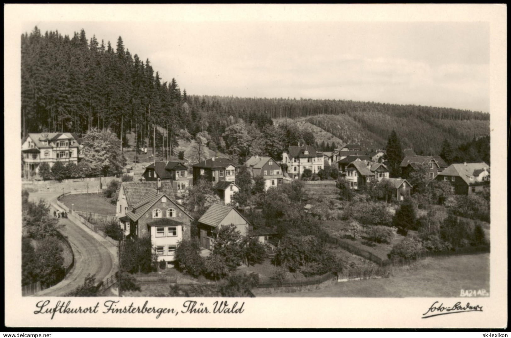 Ansichtskarte Finsterbergen-Friedrichroda Kurviertel Am Steiger 1955 - Friedrichroda